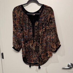 Anthropologie Paisley Print Women's Top